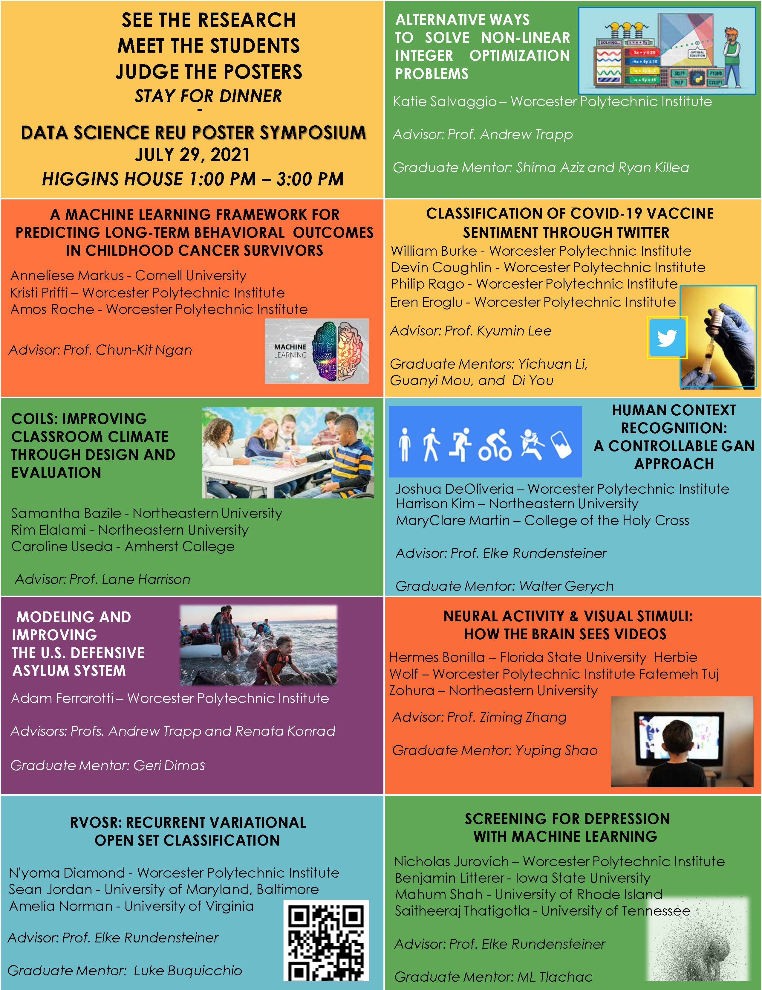 REU Program Data Science Departments Academics WPI